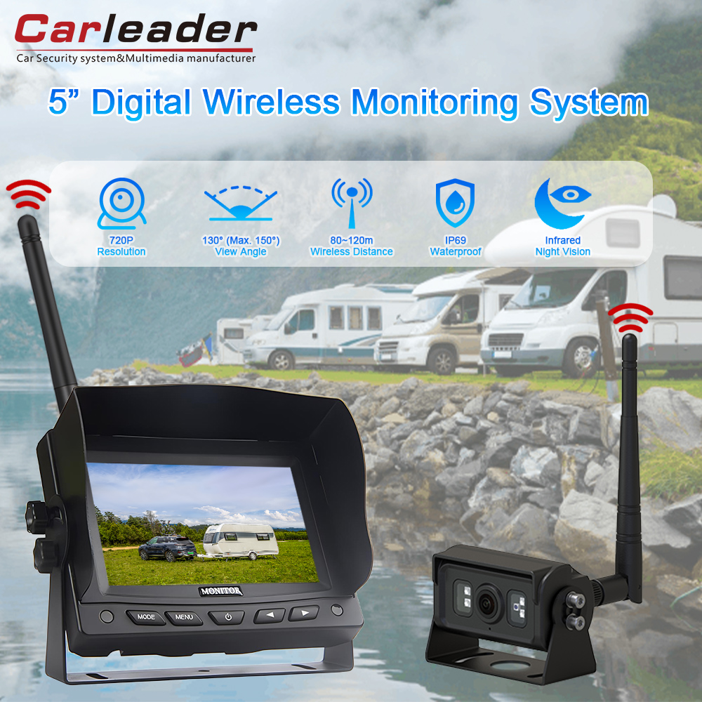 Oppgrader til smartere overvåking med Carleader 5-tommers 2,4G LCD TFT Digital Wireless Camera System