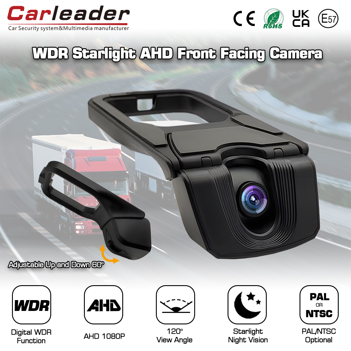 Carleader frontvendt Starlight Vision-kamera med digital WDR-funksjon Carleader frontvendt Starlight Vision-kamera med digital WDR-funksjon