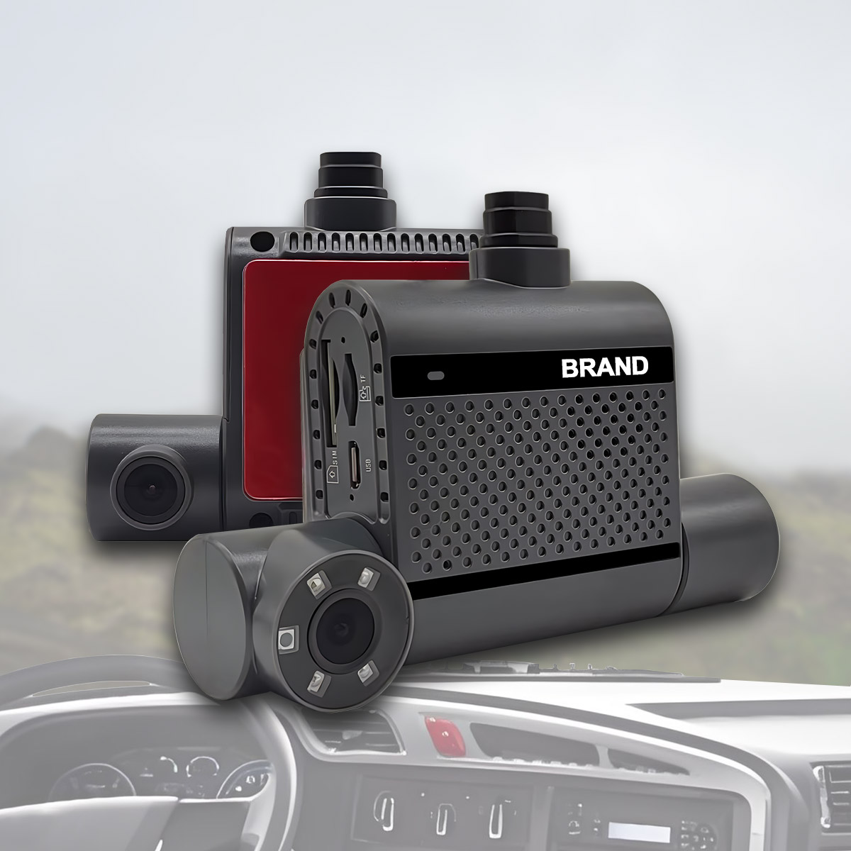 Carleader Dual Lens 2CH 1080P HD Dash-kamerastøtte 4G+GPS+WIFI
