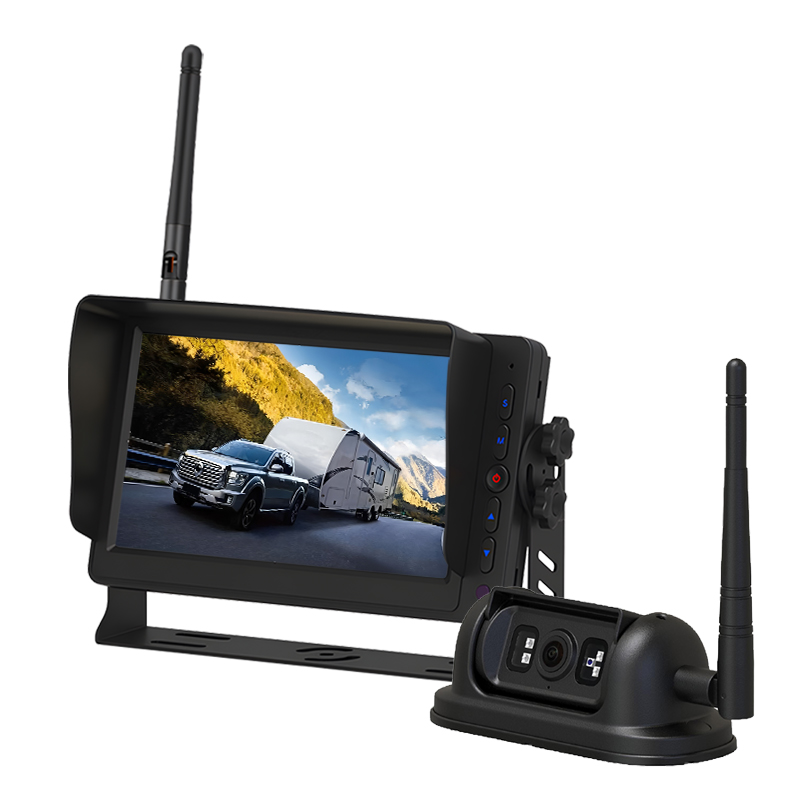 Carleader 7-tommers 2,4 GHz digitalt trådløst HD-kamera og skjermsystem Carleader 7-tommers 2,4 GHz digitalt trådløst HD-kamera og skjermsystem
