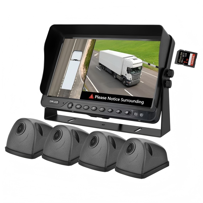 7-tommers 360 AVM-system med AI blindsonedeteksjon og 1080P-kameraer