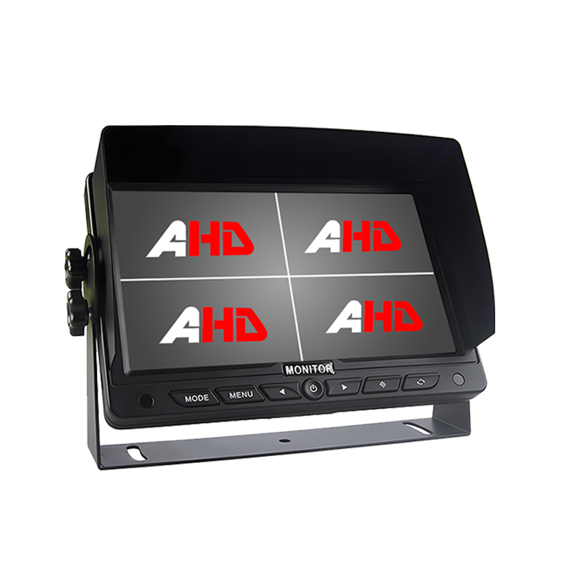 7 tommers 4CH AHD-innganger Quad Display Heavy Duty Vehicle Monitor