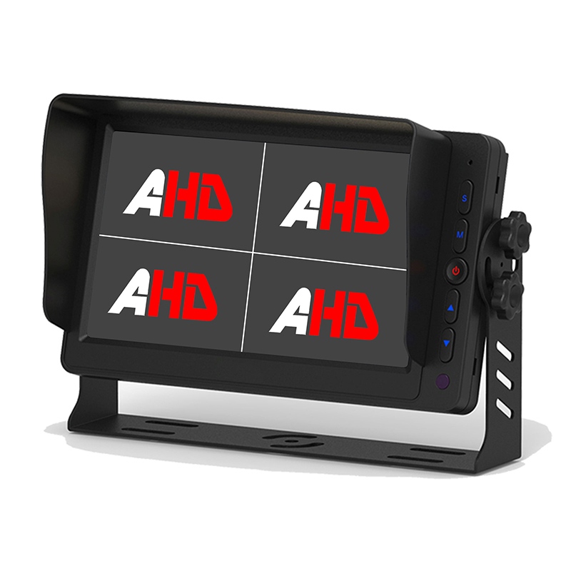 7-tommers 4CH AHD-innganger Quad View Display Monitor